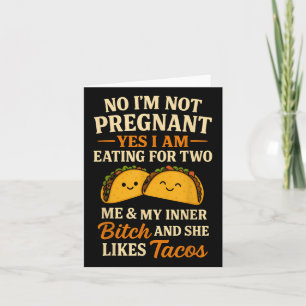 Carte Non Je Ne Suis Pas Enceinte Oui Je Mange Pour Deux