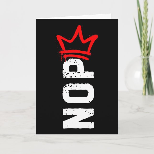 Carte Non Non Rois Panneau de protestation Drôle Anti-tr (Devant)