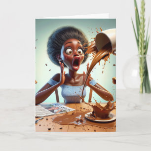 Carte Non, pas le café   Drôle Femme au foyer