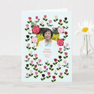 Carte Nonna, Anniversaire, Rose