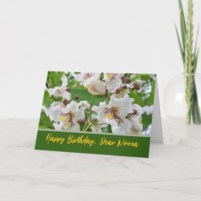 Carte Nonna Birthday Ajouter votre texte avec Catalpa Bl (Devant)