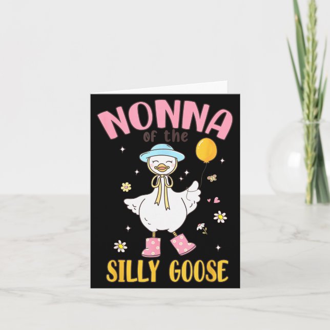 Carte Nonna Of The Silly Goose First Birthday Family Mat (Devant)