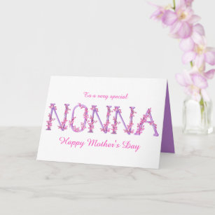 Carte Nonna watercolor Orchid, fête des mères