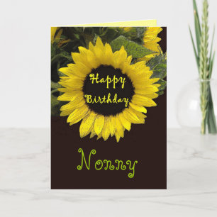 Carte NONNY Joyeux anniversaire avec Tournesol joyeux