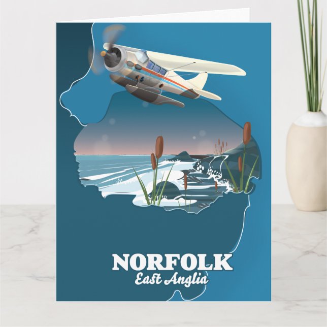Carte Norfolk East Anglia (Devant)