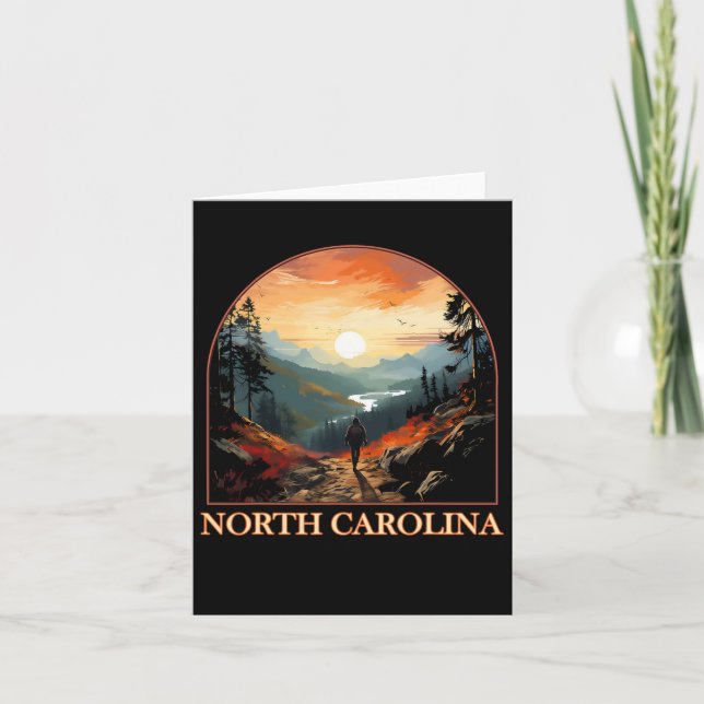 Carte North Carolina Nc Randonnée Mountain State Pride (Devant)