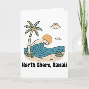 Carte North Shore Oahu Hawaii Souvenir Surf Hawaïen