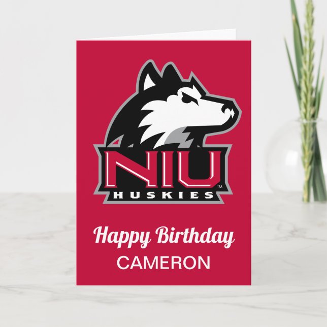 Carte Northern Illinois Huskies | Anniversaire (Devant)