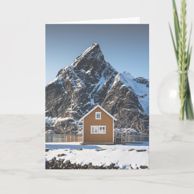 Carte Norvège Lofoten Cabane Jaune (Devant)