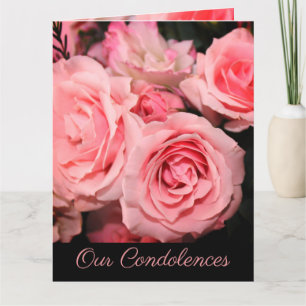 Carte Nos condoléances Roses Roses Roses Roses Fleurs