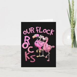 Carte Nos Flock Rocks Flamant rose Correspondant Vacance