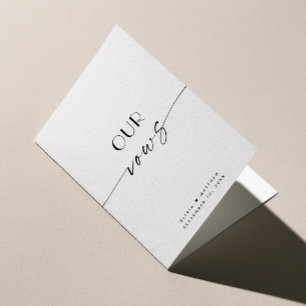 Carte Nos Vœux   Mariage Moderne Minimaliste Élégant et 