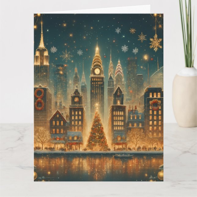 Carte Nostalgic New York Christmas - Iconic Holiday (Devant)