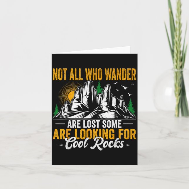 Carte Not All Who Wander Are Lost Funny Outdoor Hiking T (Devant)