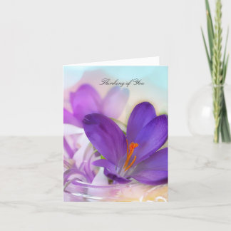 Carte Nota blanc crocus violet