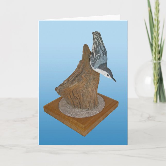 Carte Nota Nuthatch Woodgravure (Devant)