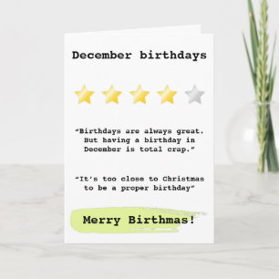 Carte Note amusante citation jeu de Noël anniversaire Dé