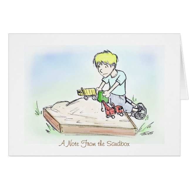 Carte - note de bac à sable (Devant horizontal)