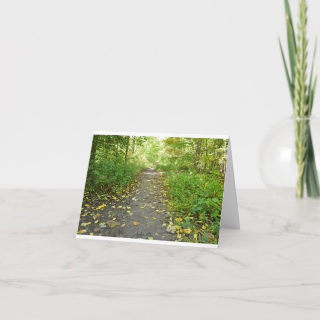 Carte Note de blanc de chemin forestier (Devant)