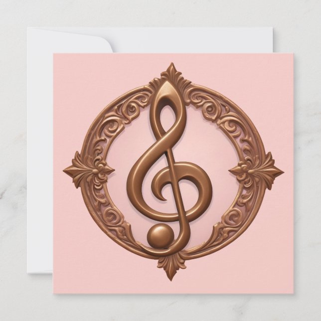 Carte Note de clic musicale de texte personnalisé (Devant)