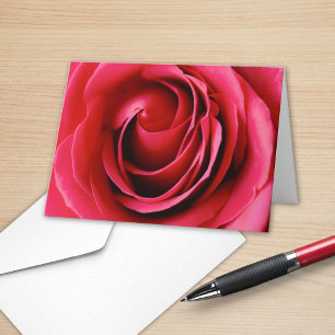 Carte Note de macro Rose rouge