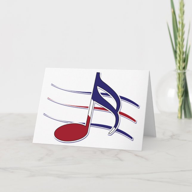 Carte Note de musique patriotique (Devant)