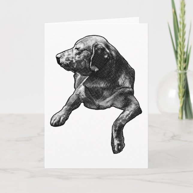 Carte Note de saison point-soft d'un labrador (Devant)