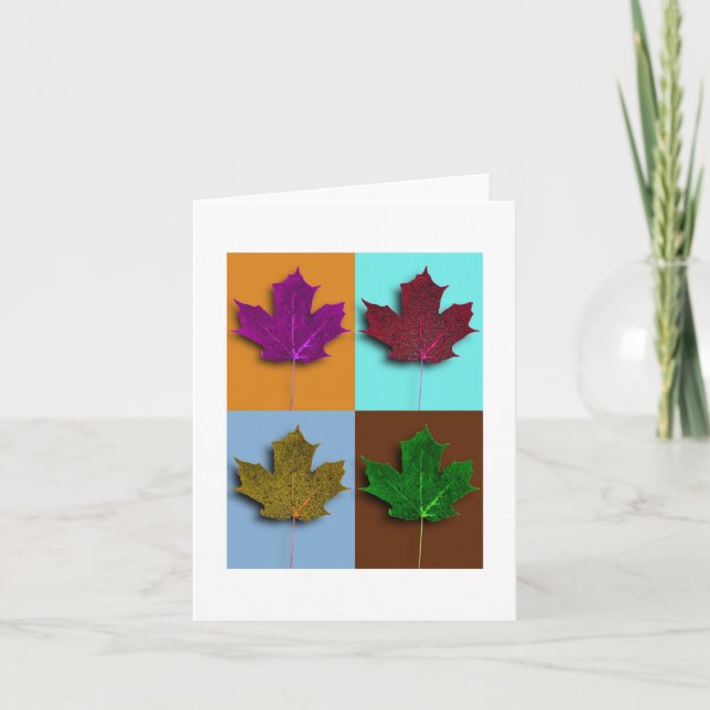 Carte Note Feuilles Automne (Devant)