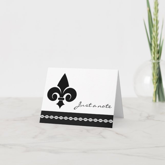 Carte Note Fleur De Lis (Devant)