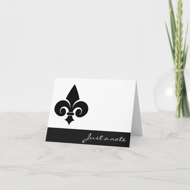 Carte Note Fleur De Lis (Devant)