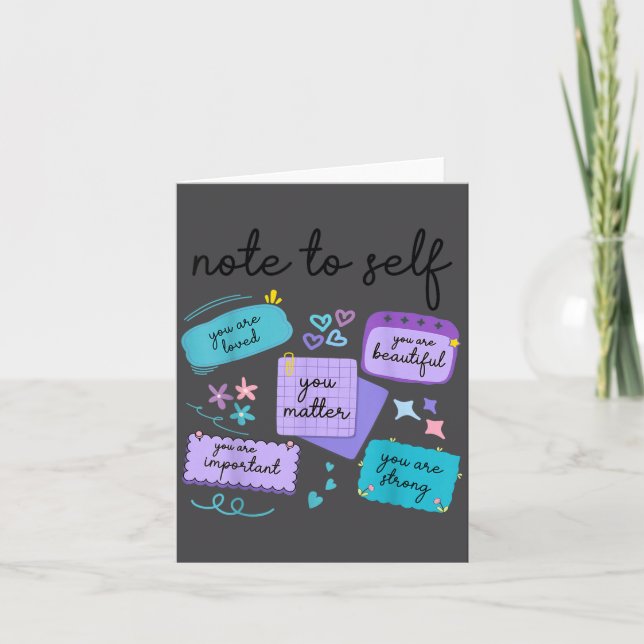 Carte Note To Self You Suicide Prevention Awareness  (Devant)
