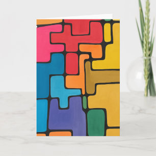Carte Note vierge Abstraite vive