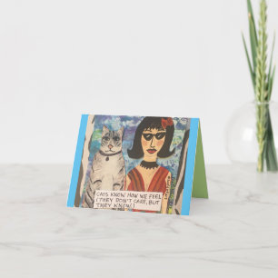 CARTE NOTECARD-CATS SAVENT NOUS NOUS SENTONS
