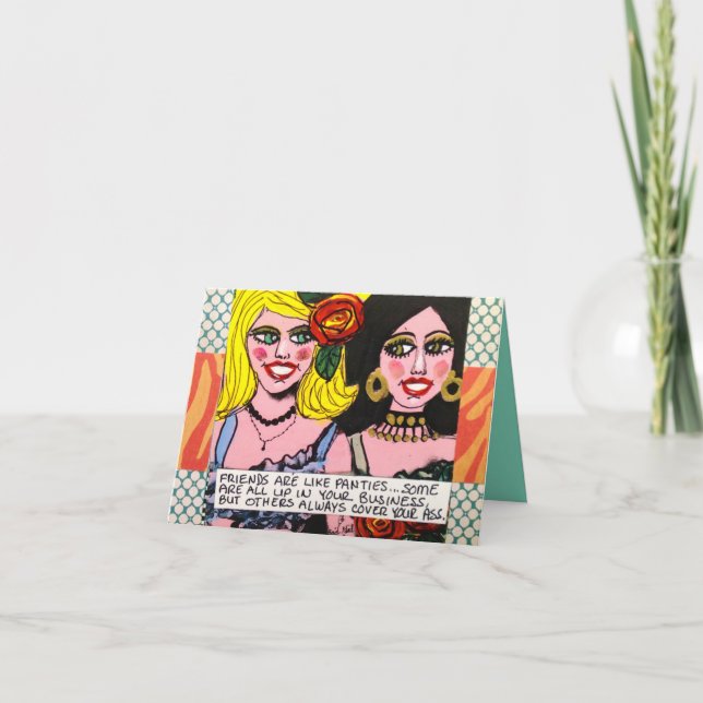 CARTE NOTECARD-FRIENDS SONT COMME DES CULOTTES (Devant)