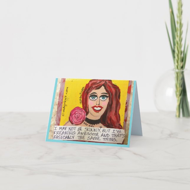 Carte NOTECARD-I NE PEUT PAS ÊTRE MAIGRE, MAIS je (Devant)