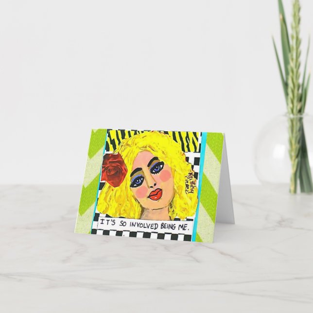 Carte NOTECARD-IT est ÊTRE TELLEMENT IMPLIQUÉ MOI (Devant)