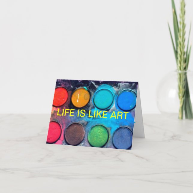 CARTE NOTECARD-LIFE EST COMME L'ART (Devant)