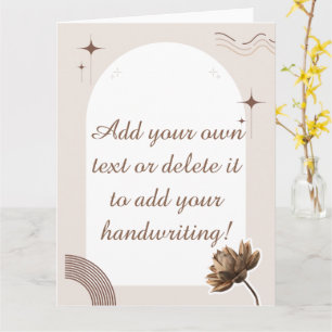 Carte Notes de démarrage minimalistes Brown personnalisa