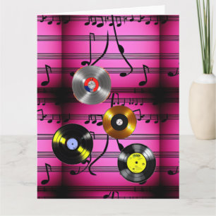 Carte Notes de musique et disques