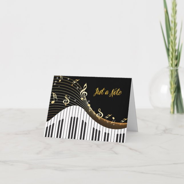 Carte Notes musicales de clavier de piano JUSTE une NOTE (Devant)