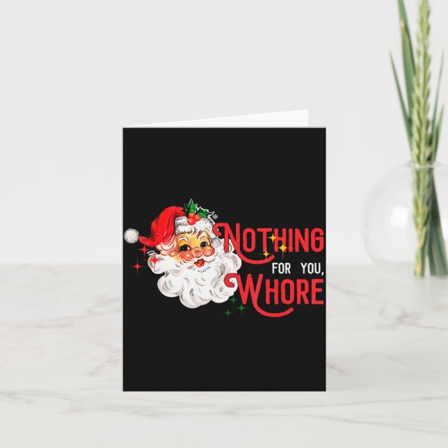 Carte Nothing For You Funny Santa Claus Christmas Vintag (Devant)
