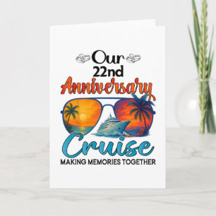 Carte Notre 22e croisière d'anniversaire de mariage Husn