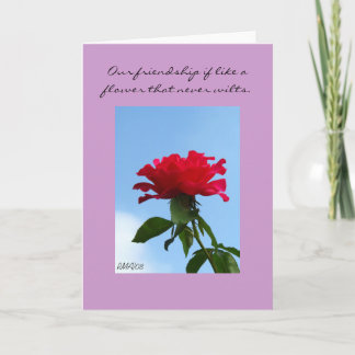 Carte Notre amitié si elle ressemble à une fleur qui ne