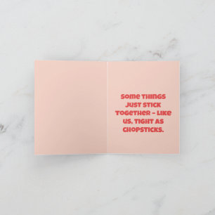 Carte Notre amour est serré comme des baguettes – Une fo