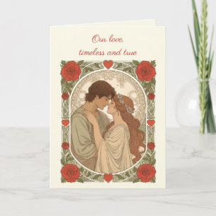 Carte Notre amour intemporel et véritable illustration r