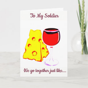 CARTE "NOTRE ANNIVERSAIRE" À MON SOLDAT AVEC AMOUR