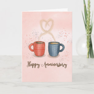 Carte Notre Anniversaire et café le mélange parfait