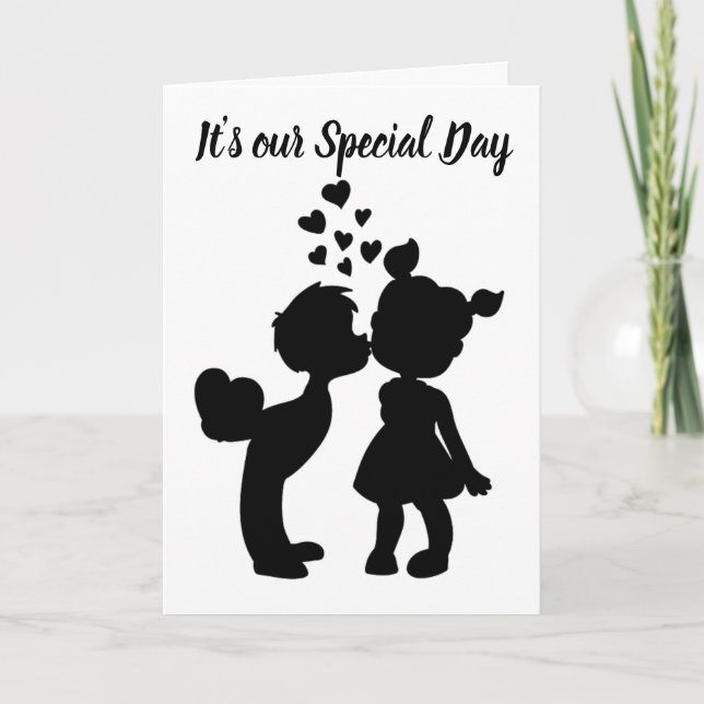 CARTE ***NOTRE ANNIVERSAIRE*** KISS SUR VOTRE POITRINE E (Devant)
