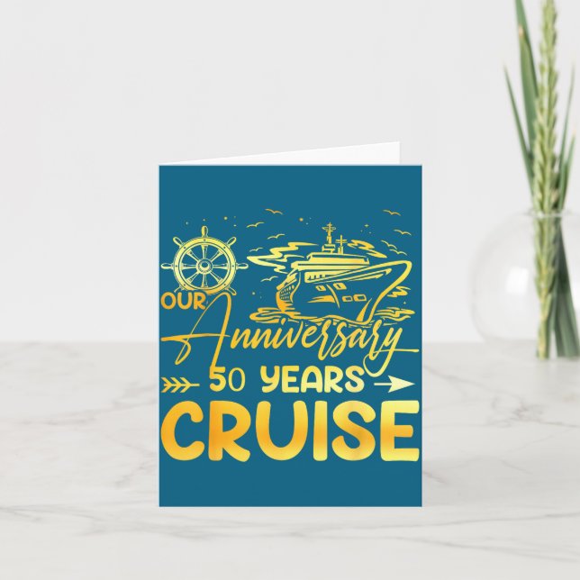 Carte Notre croisière pour notre 50e anniversaire de mar (Devant)