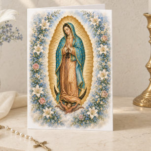 Carte Notre-Dame de Guadalupe catholique Luc 1:42